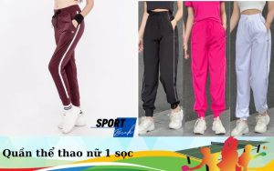Quần thể thao nữ 1 sọc