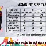 Bảng size quần áo thể thao nam: Cách chọn size chuẩn và chính xác