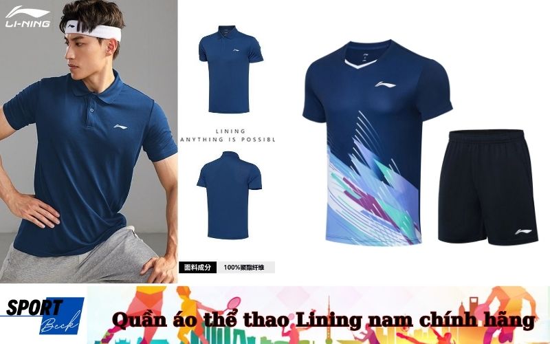 Quần áo thể thao Lining nam chính hãng