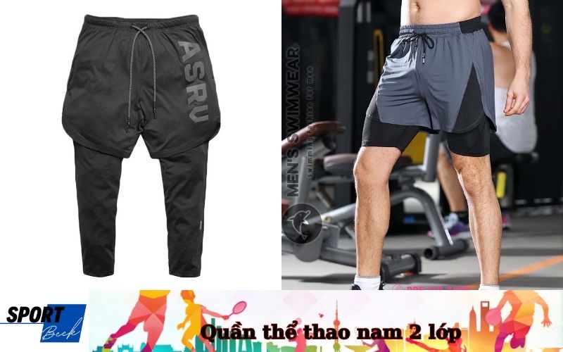 Quần thể thao nam 2 lớp