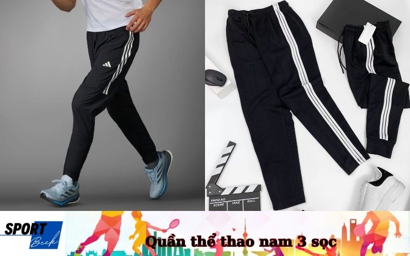 Quần thể thao nam 3 sọc