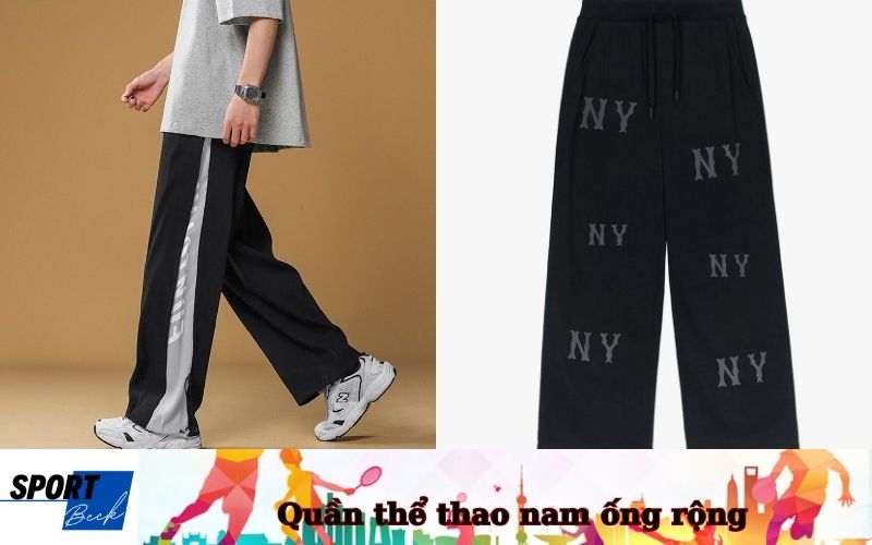 Quần thể thao nam ống rộng