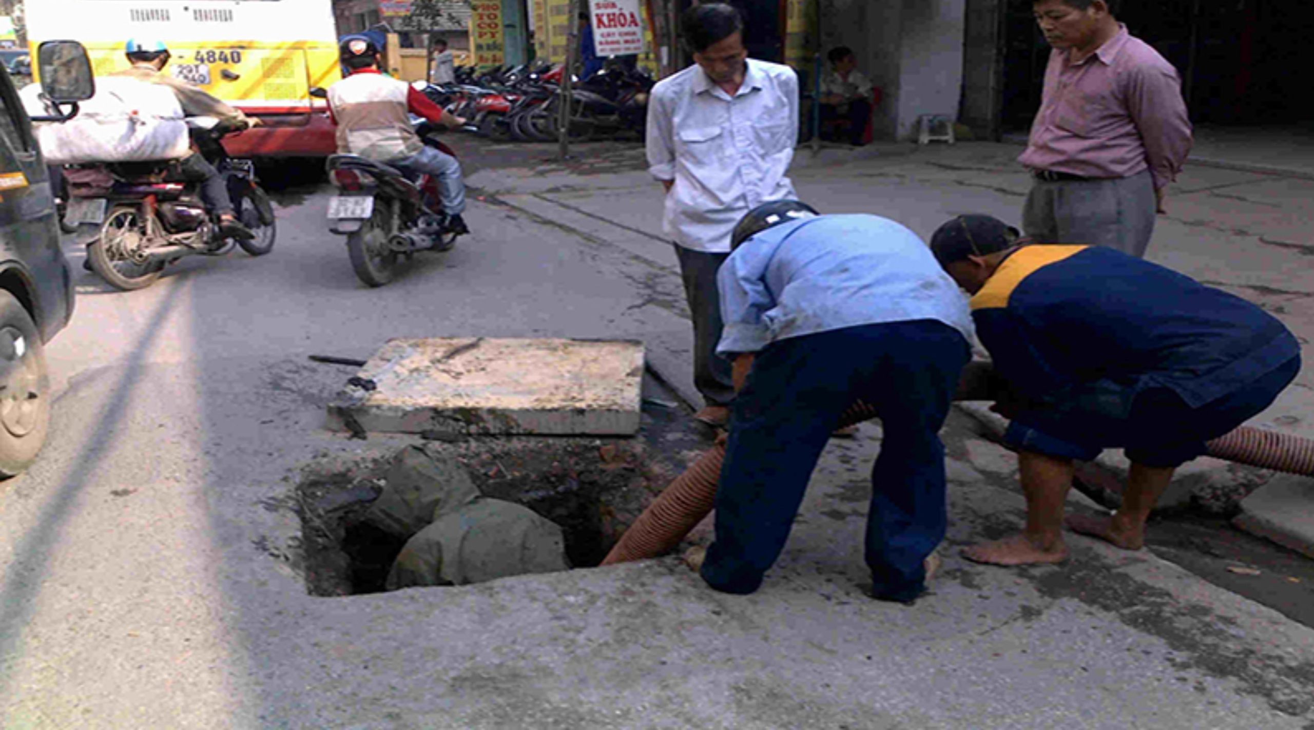 hút bể phốt tại cầu giấy